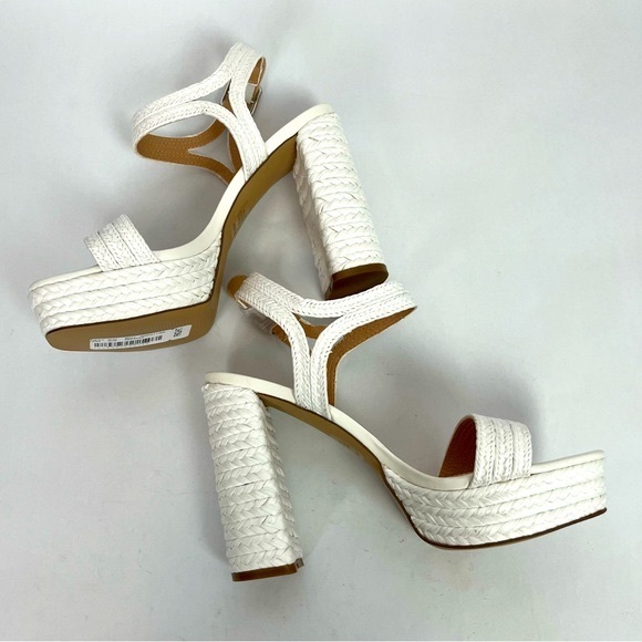 Steve Madden Lombardo White Jute Platform Sandals - Picture 6 of 9